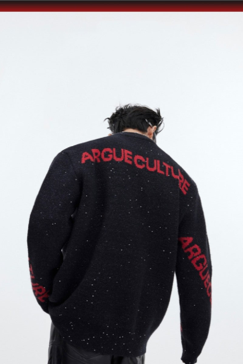 Logo Knit Glitter Sweater