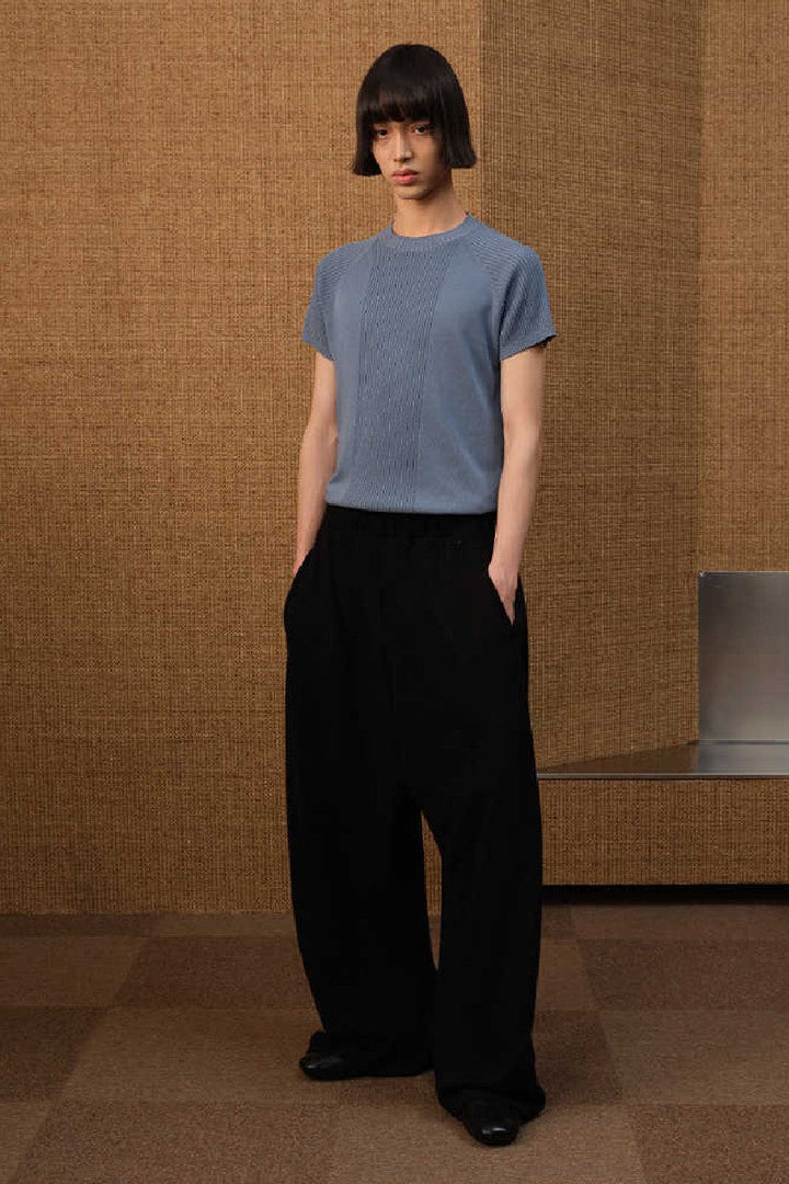 Drop Crotch Knit Trousers
