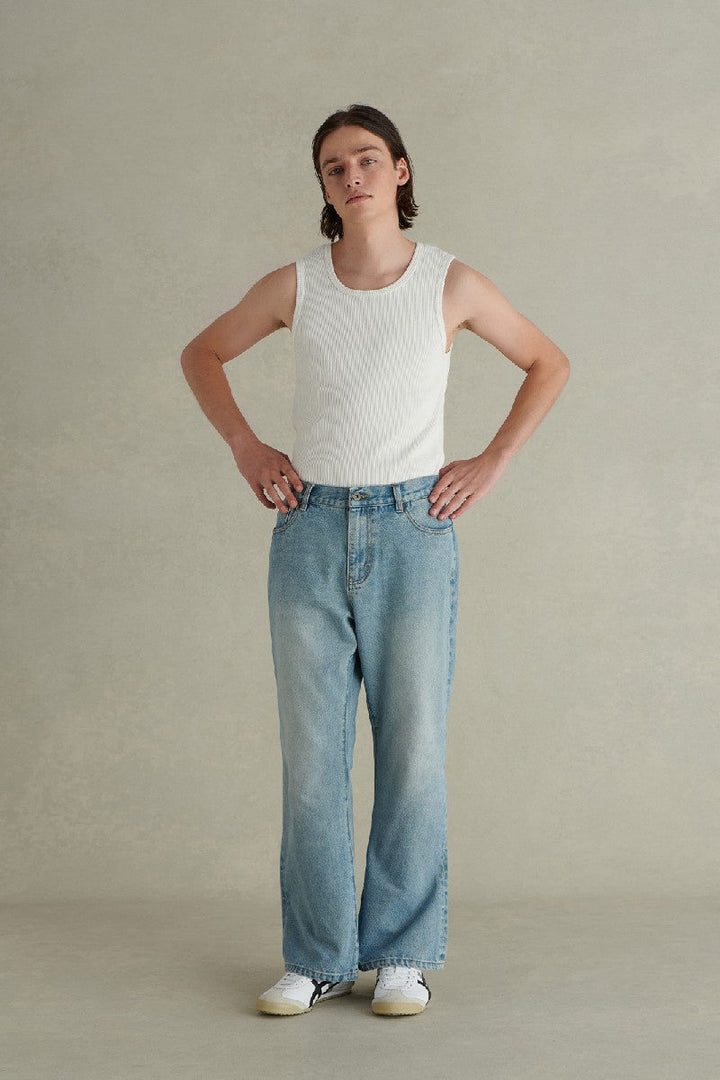 Classic Ice Blue Flared Jeans