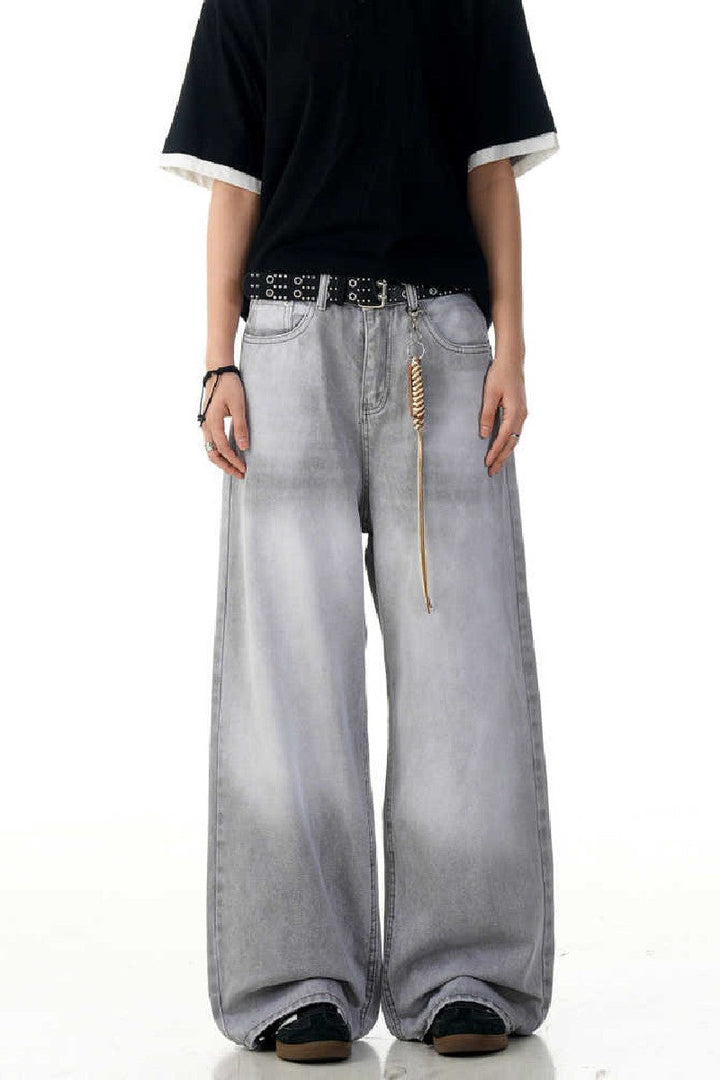 Grey Straight Fit Jeans