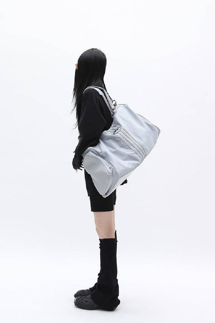 Grey Nylon Sports Bag