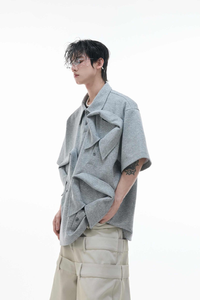 Deconstructed Multi Collar Polo