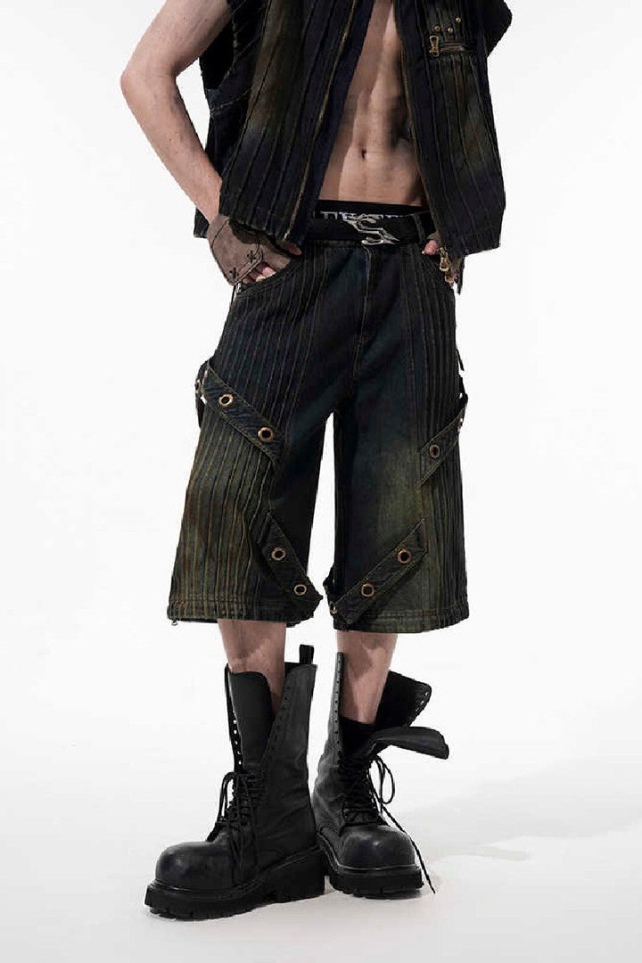 Detachable Vintage Wide Leg Jeans