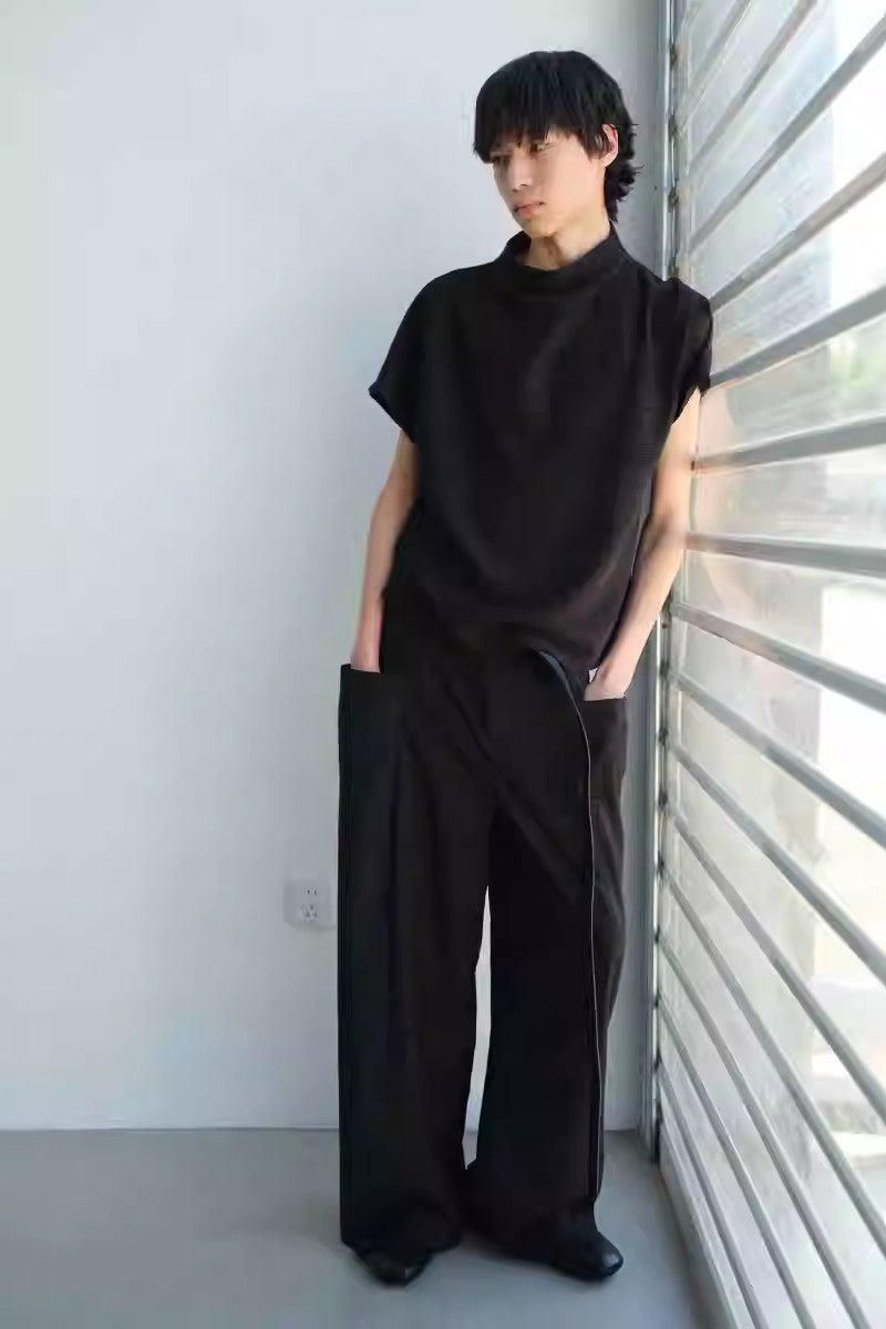 Side Pocket Straight Trousers