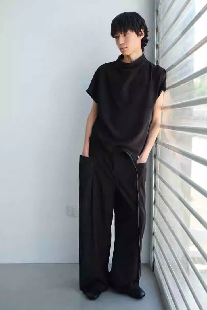 Side Pocket Straight Trousers