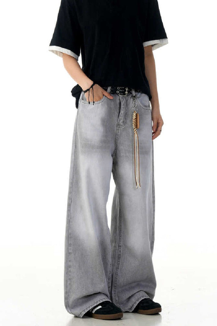 Grey Straight Fit Jeans