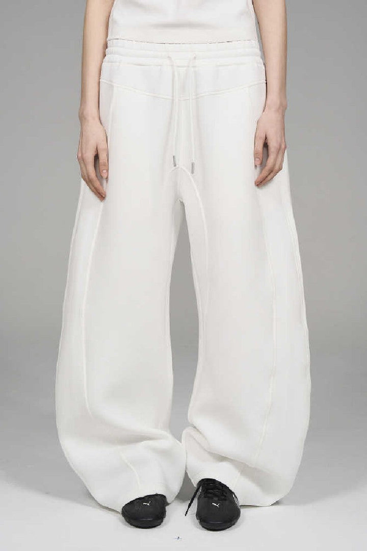 Dual Tone Curved Sweatpants