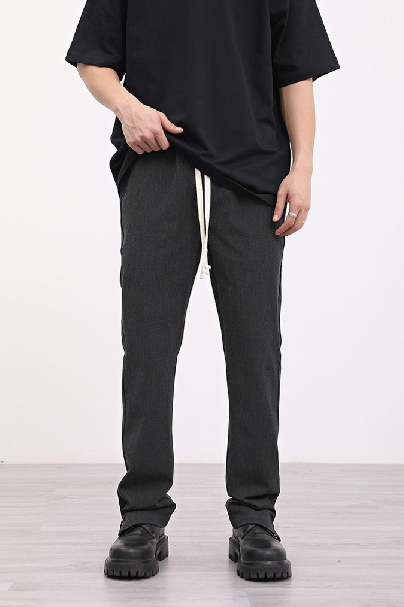 Drawstrings Straight Trousers