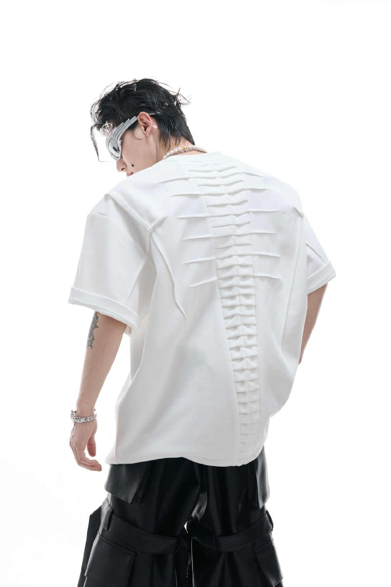 Spine Pleated Heavyweight Tee