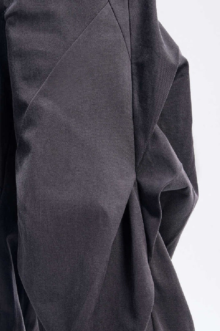 Diamond Pleat Wide Trousers