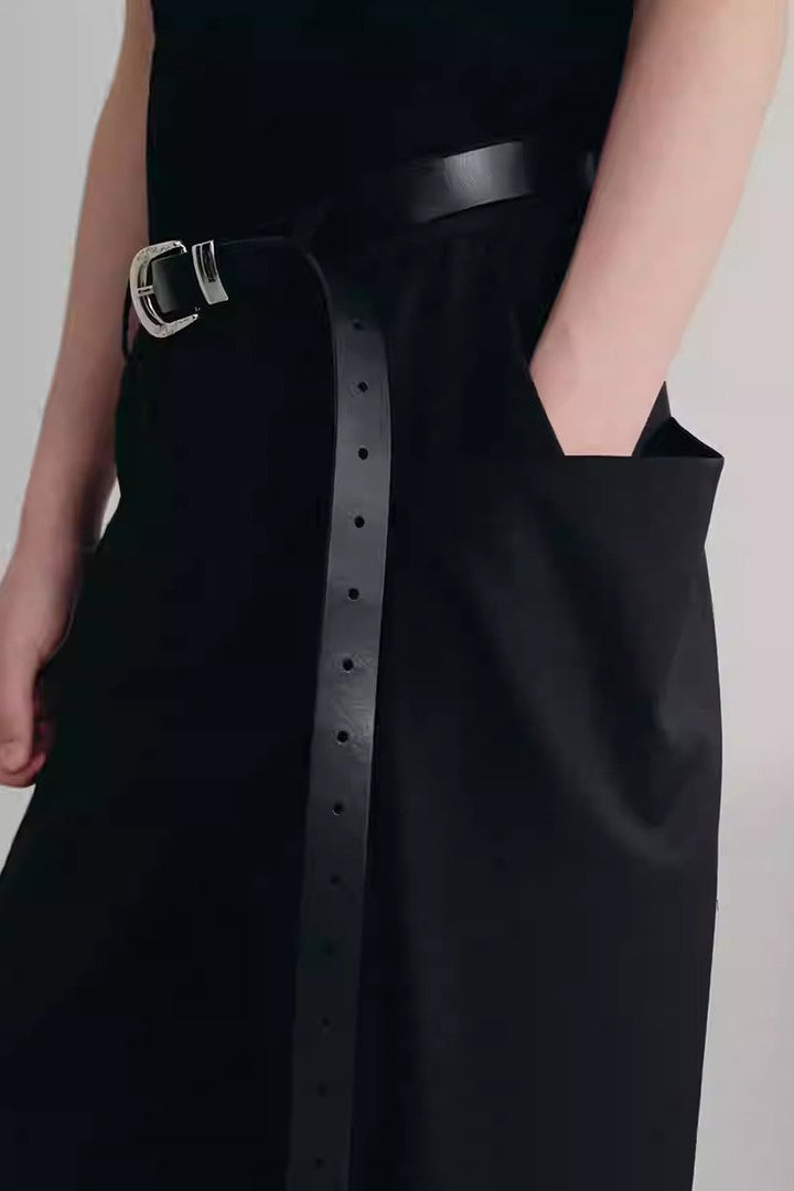 Side Pocket Straight Trousers