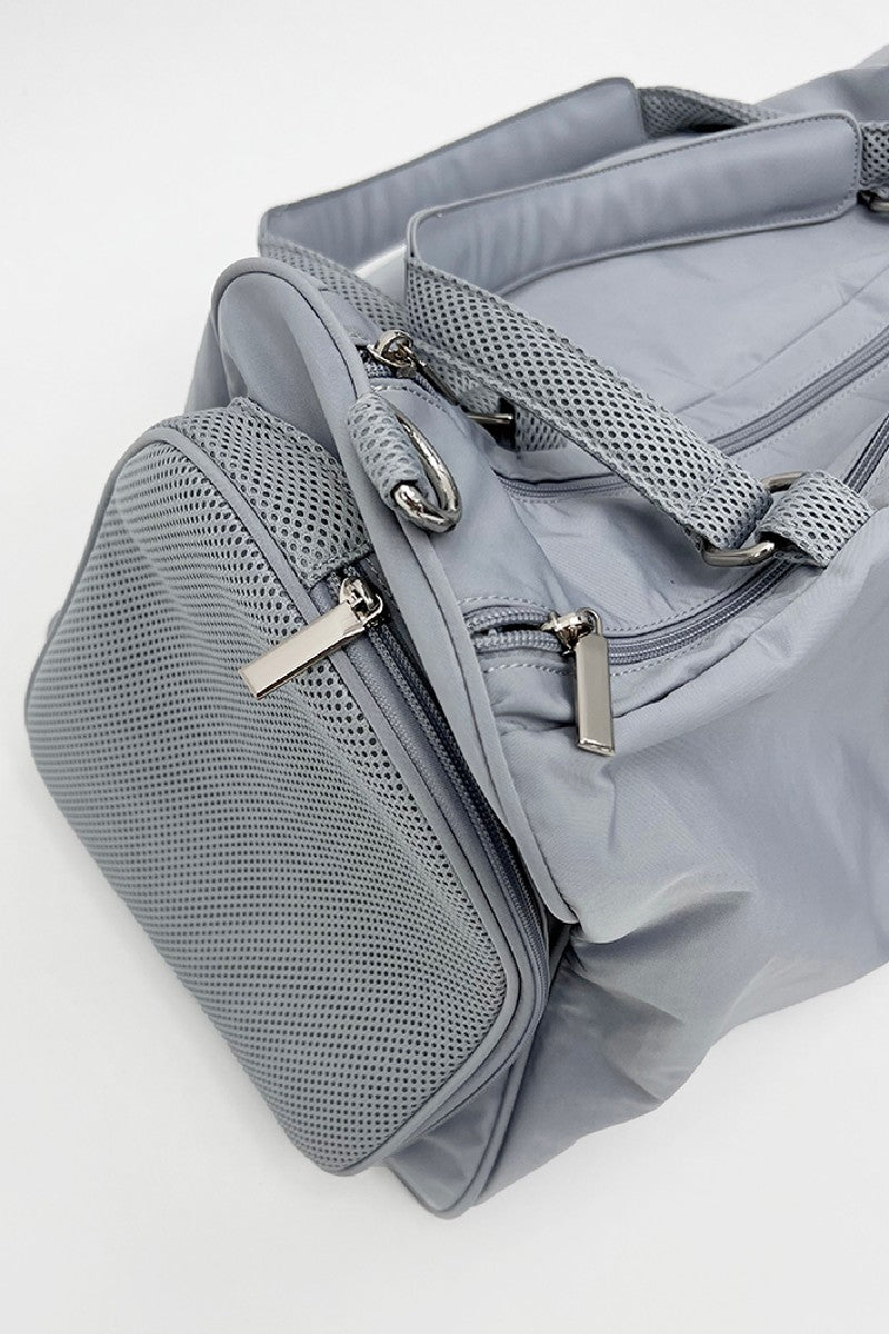 Grey Nylon Sports Bag