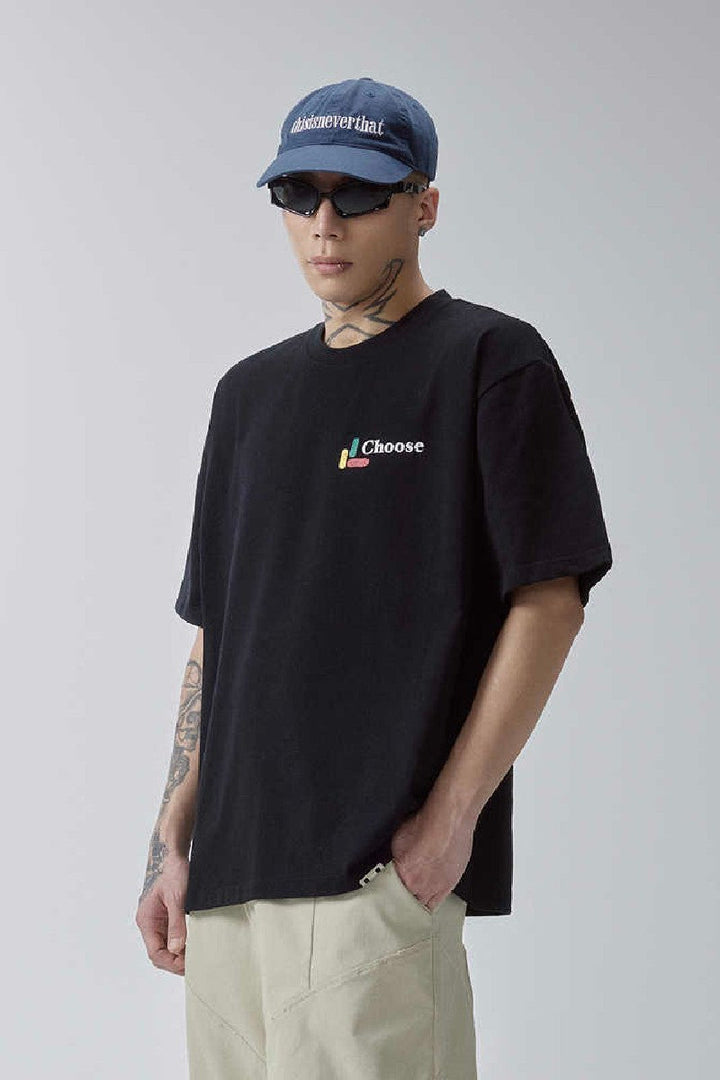 Heavyweight Slogan Couple T-Shirt