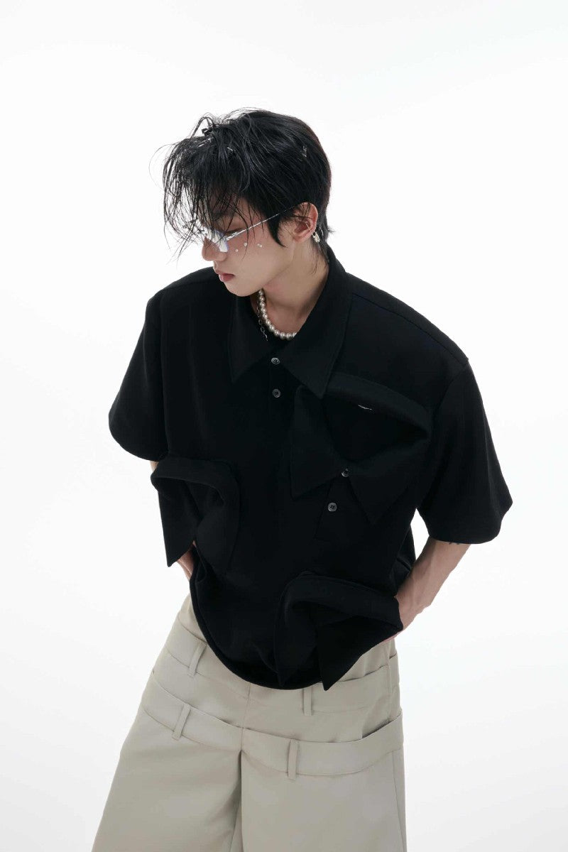 Deconstructed Multi Collar Polo