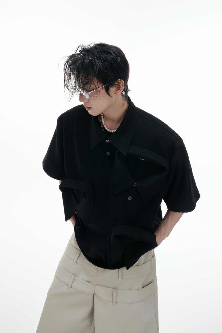 Deconstructed Multi Collar Polo