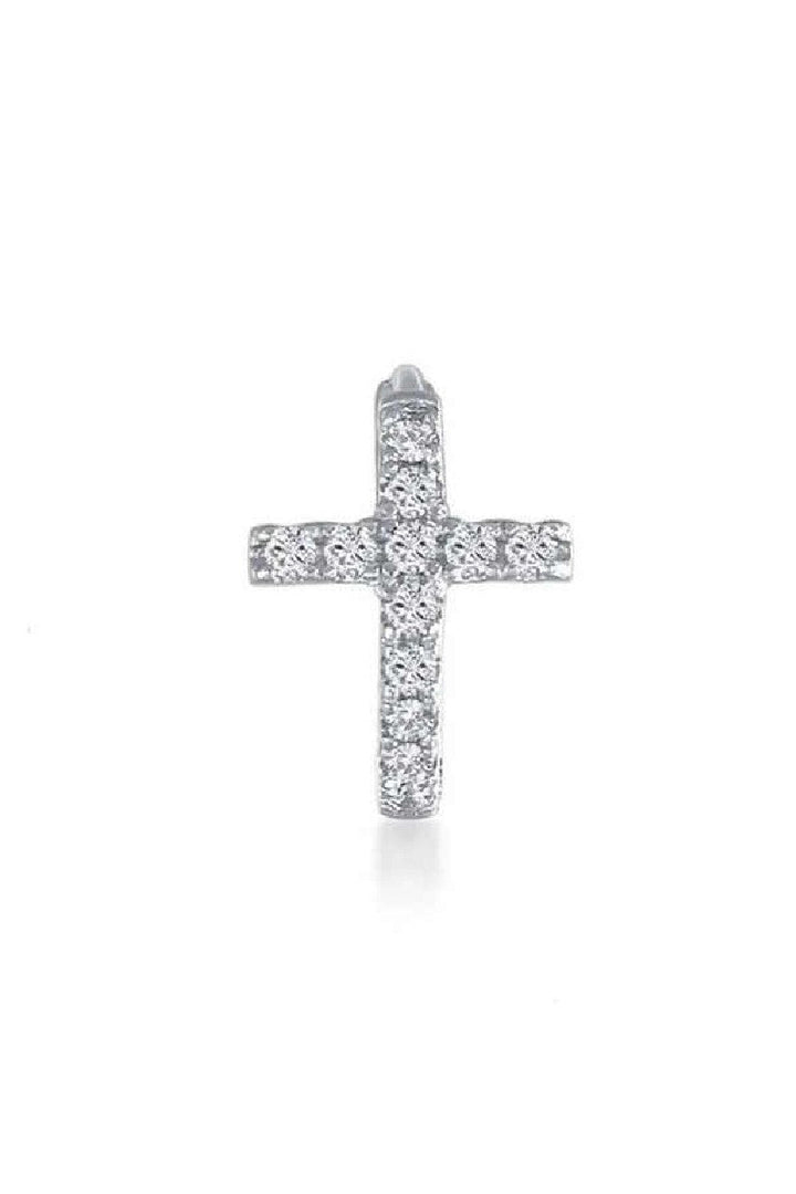 Cross Diamond Stud Earrings