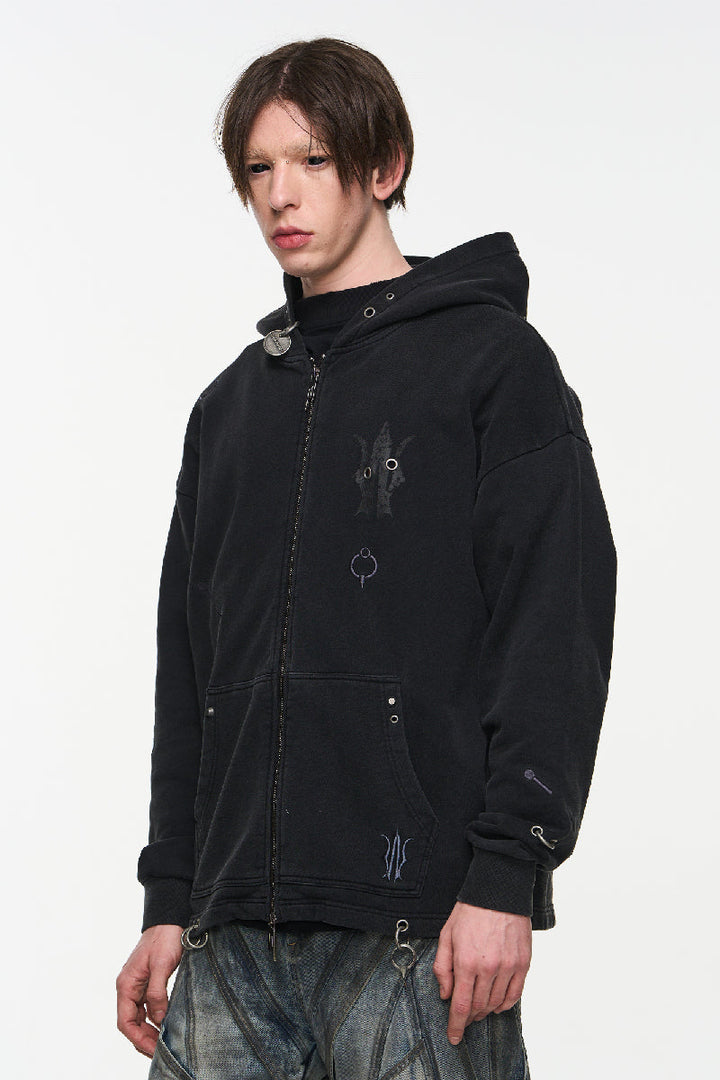 Heavy Metal Graphic Hoodie Jacket