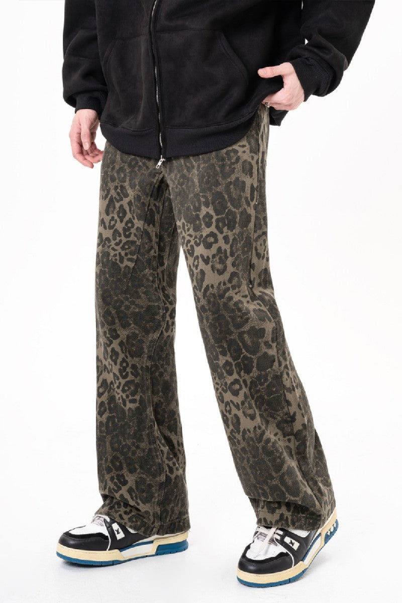 Leopard Straight Jeans