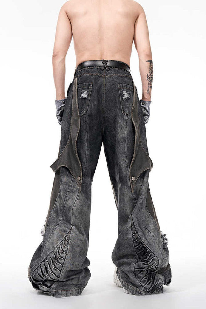 Deconstructed Snakebone Distressed Jeans