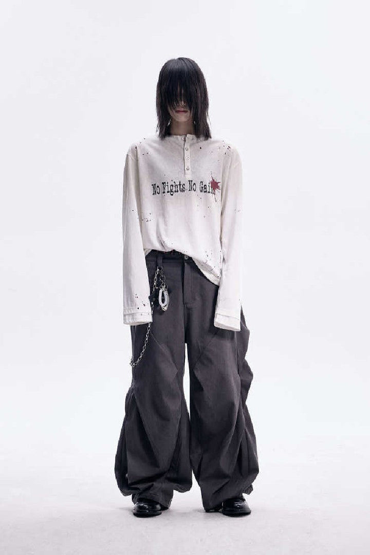 Distressed Ink Print Longsleeve Tee