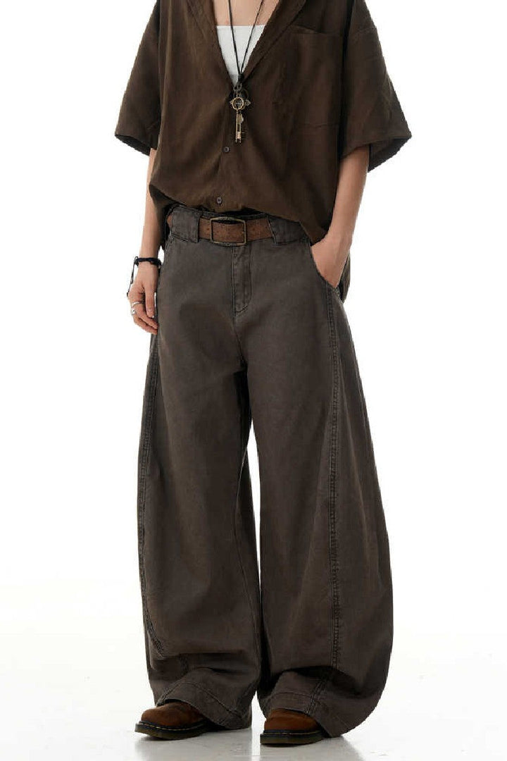 Brown Blade Deconstructed Jeans