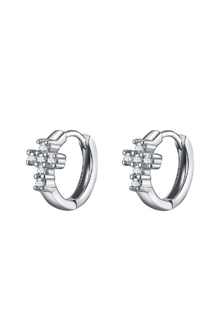 Diamond Cross Hip Hop Earrings