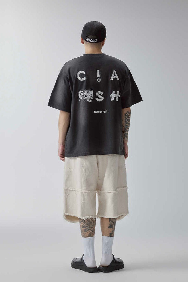 Patchwork Knee-Length Shorts