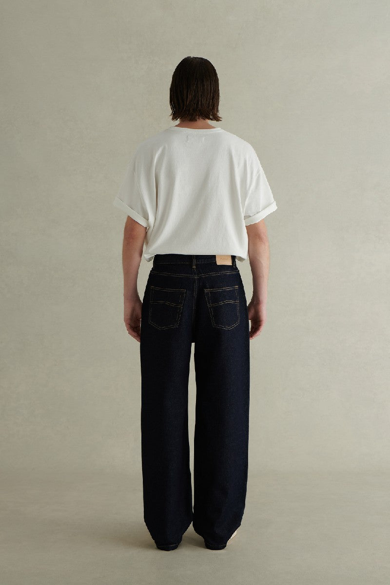 Classic Straight Fit Raw Denim Jeans