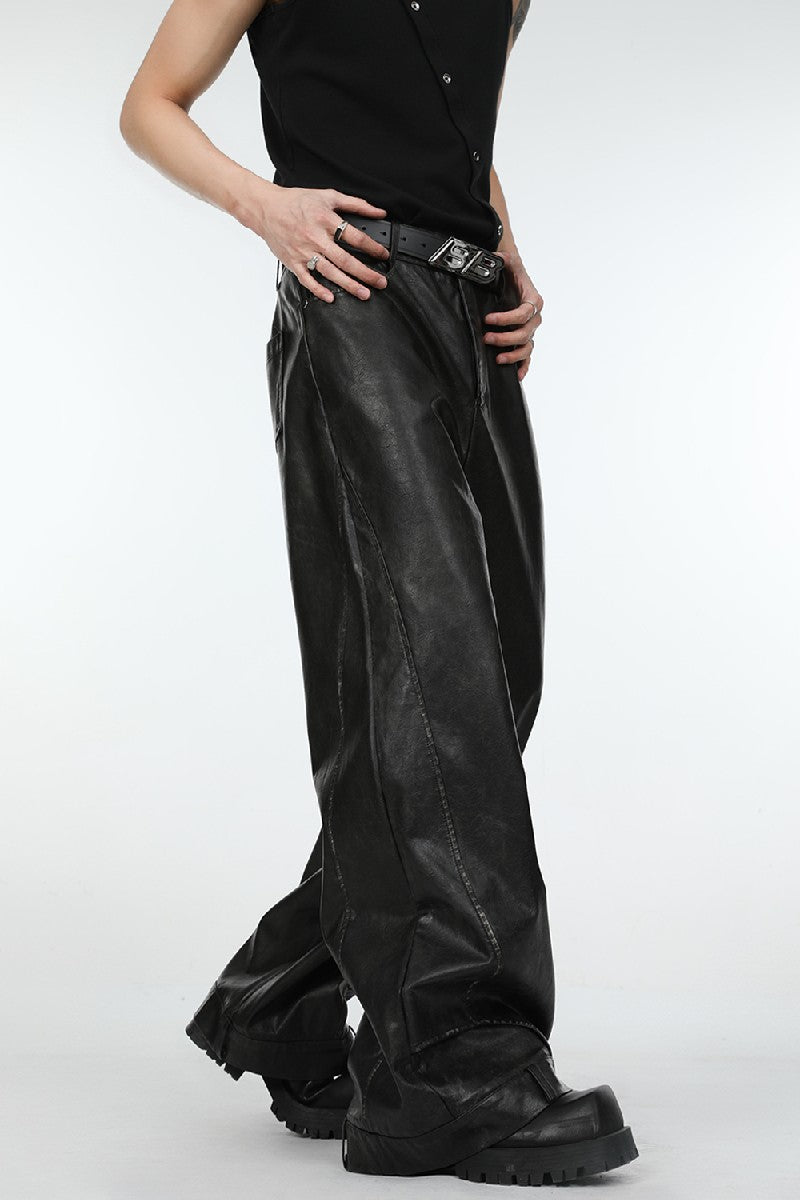 High Waist Straight Trousers