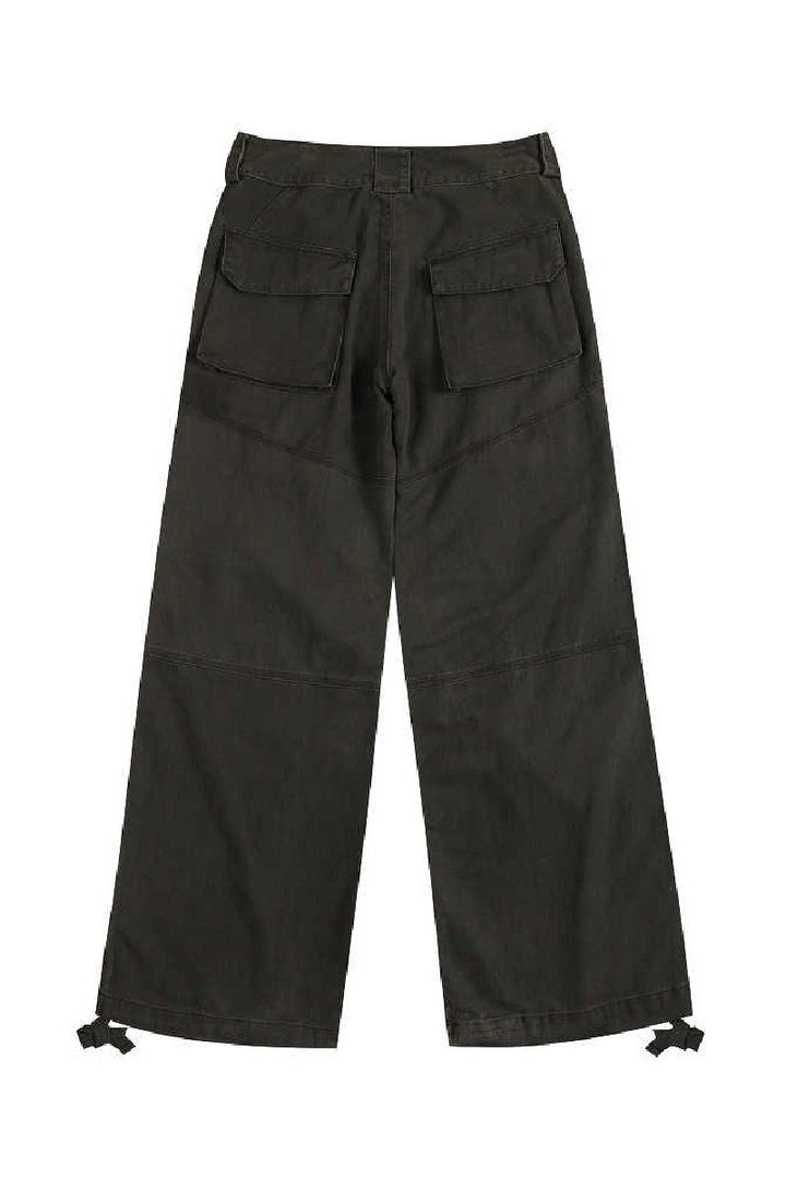 Washed Structured Cargo Pants