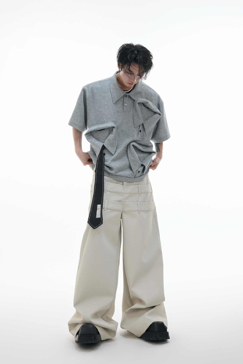 Deconstructed Multi Collar Polo