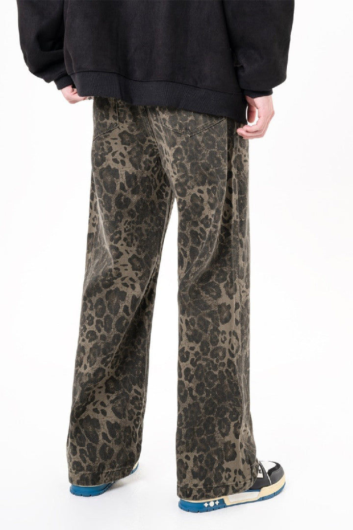 Leopard Straight Jeans