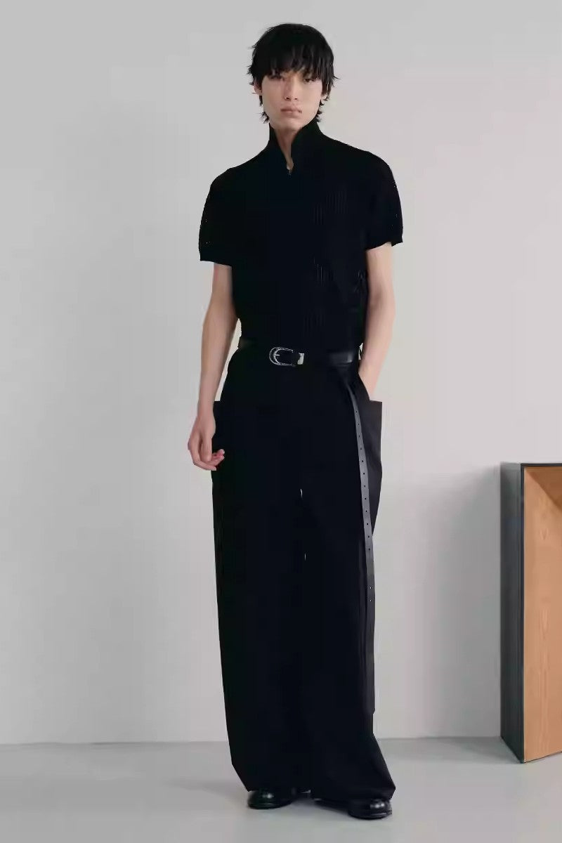 Side Pocket Straight Trousers