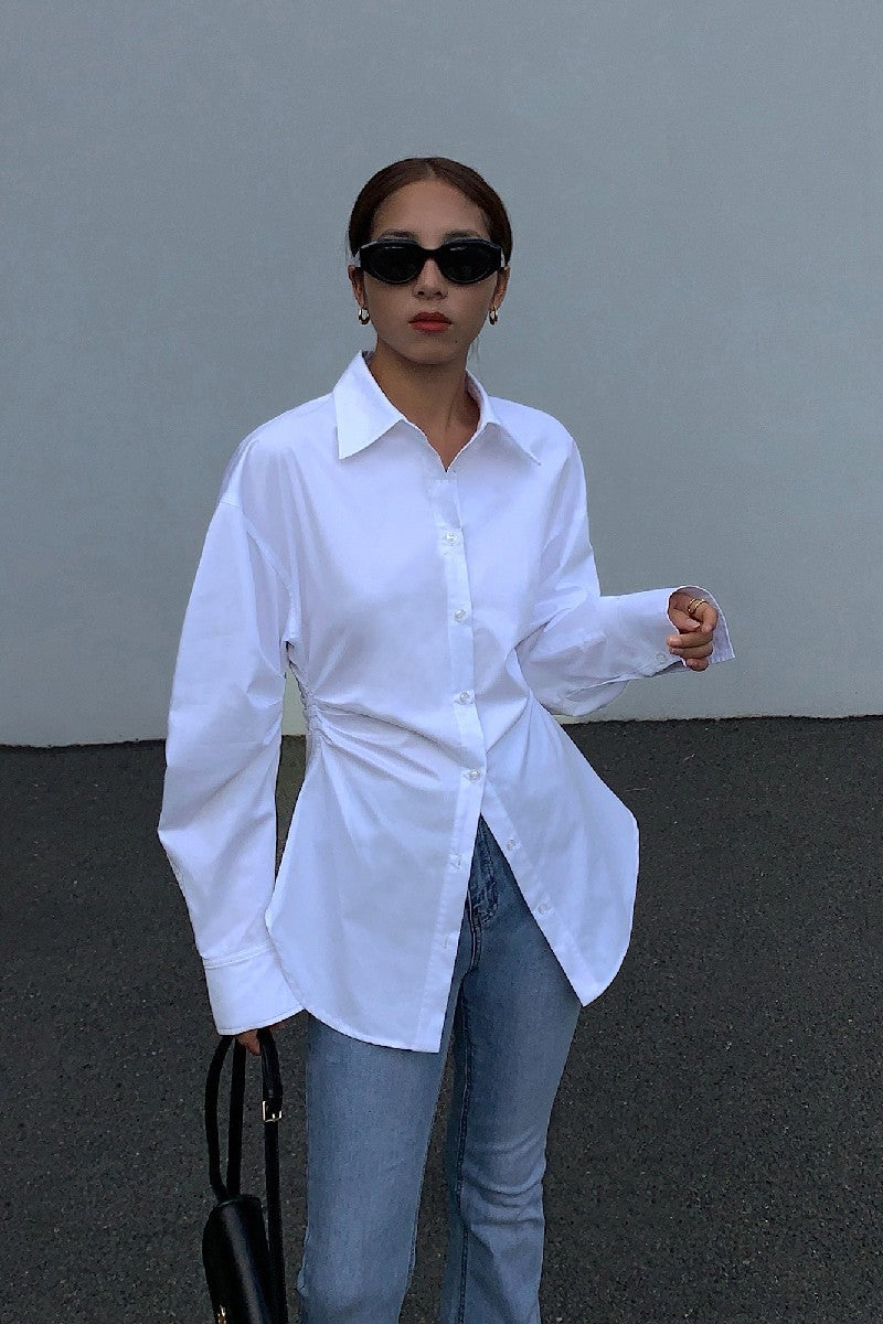 Slim Waist White Shirt