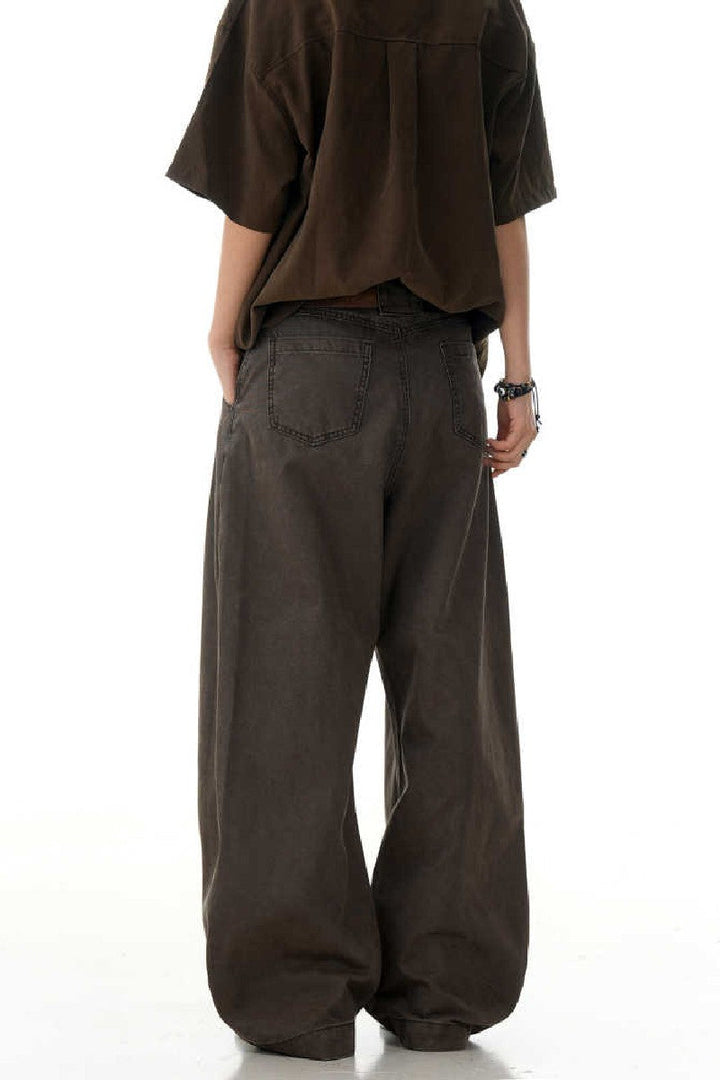 Brown Blade Deconstructed Jeans