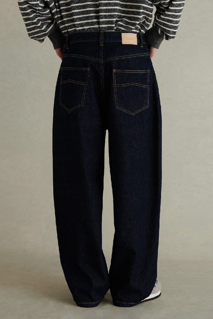 Unwashed Indigo Wide Leg Jeans