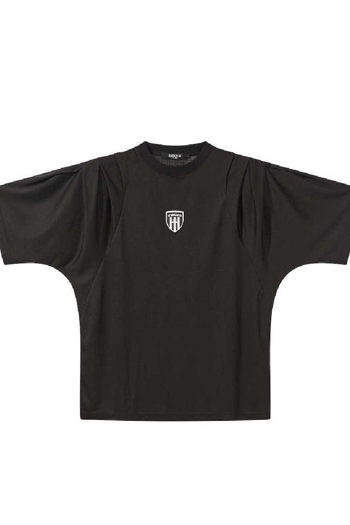 Oversized Pleated Logo Tee