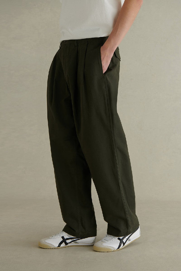 Cotton Twill Drawstring Chino Pants