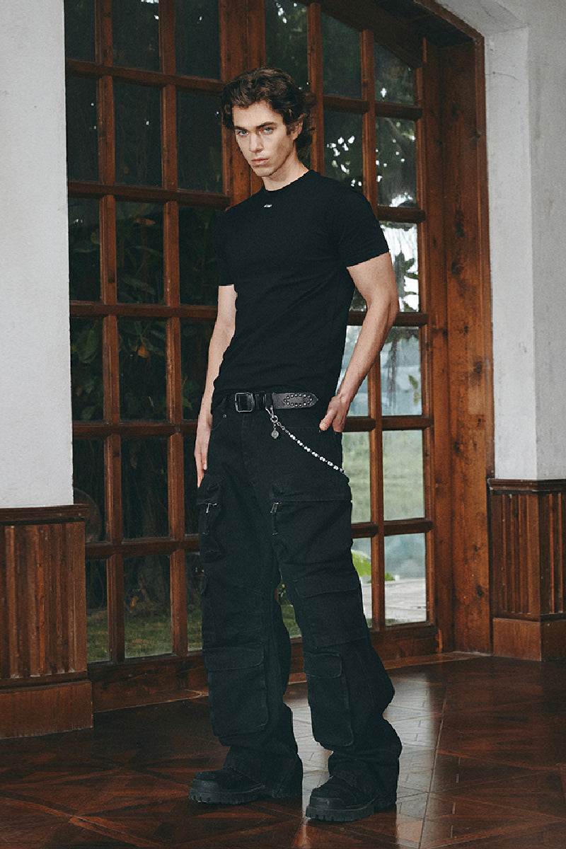 Multi-Pocket Curved Jeans