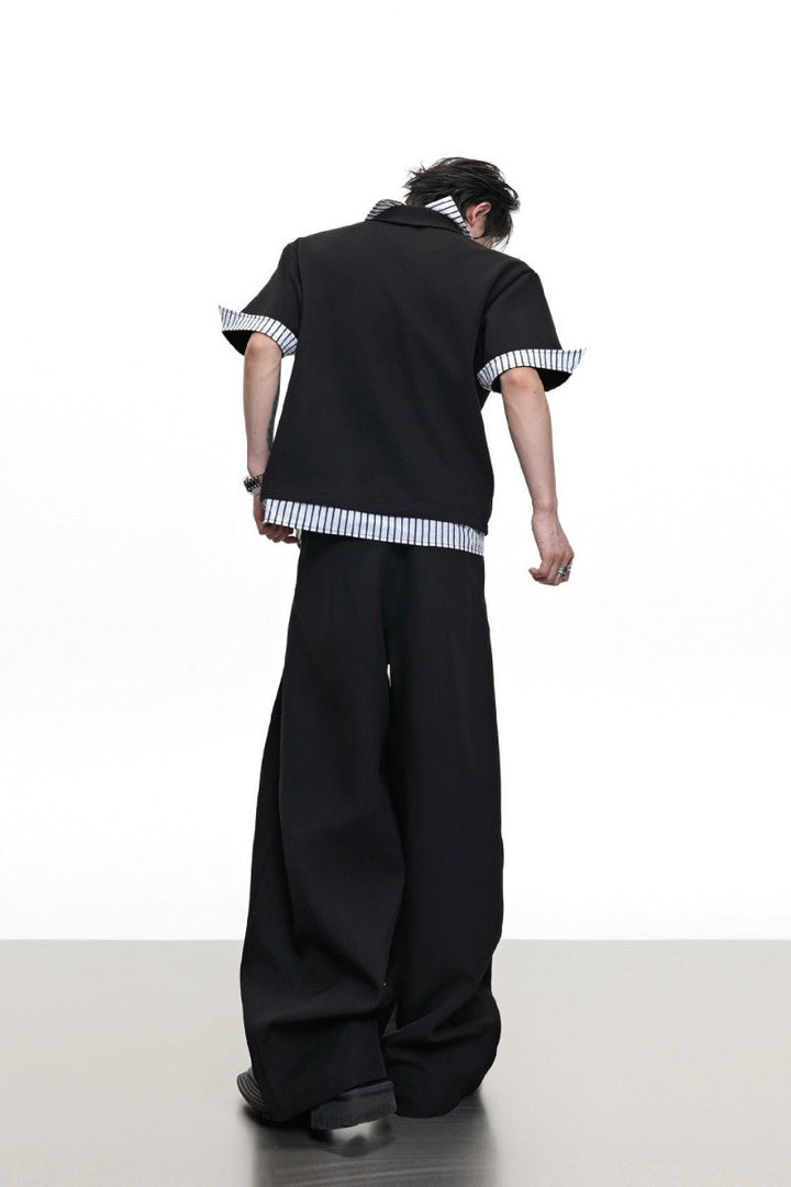 Layered Stripe Polo Tee