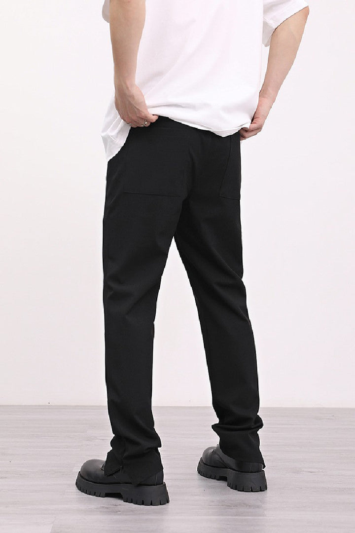 Drawstrings Straight Trousers