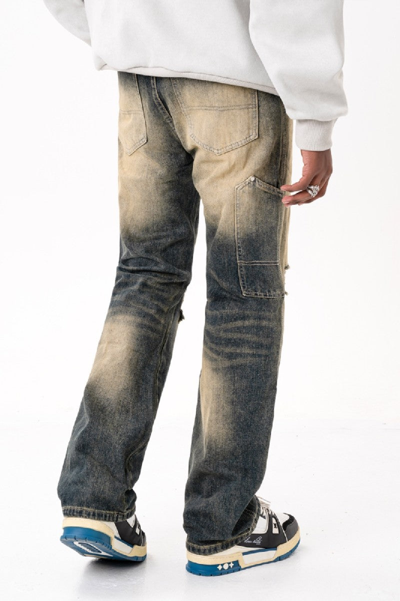 Destroyed Washed Jeans