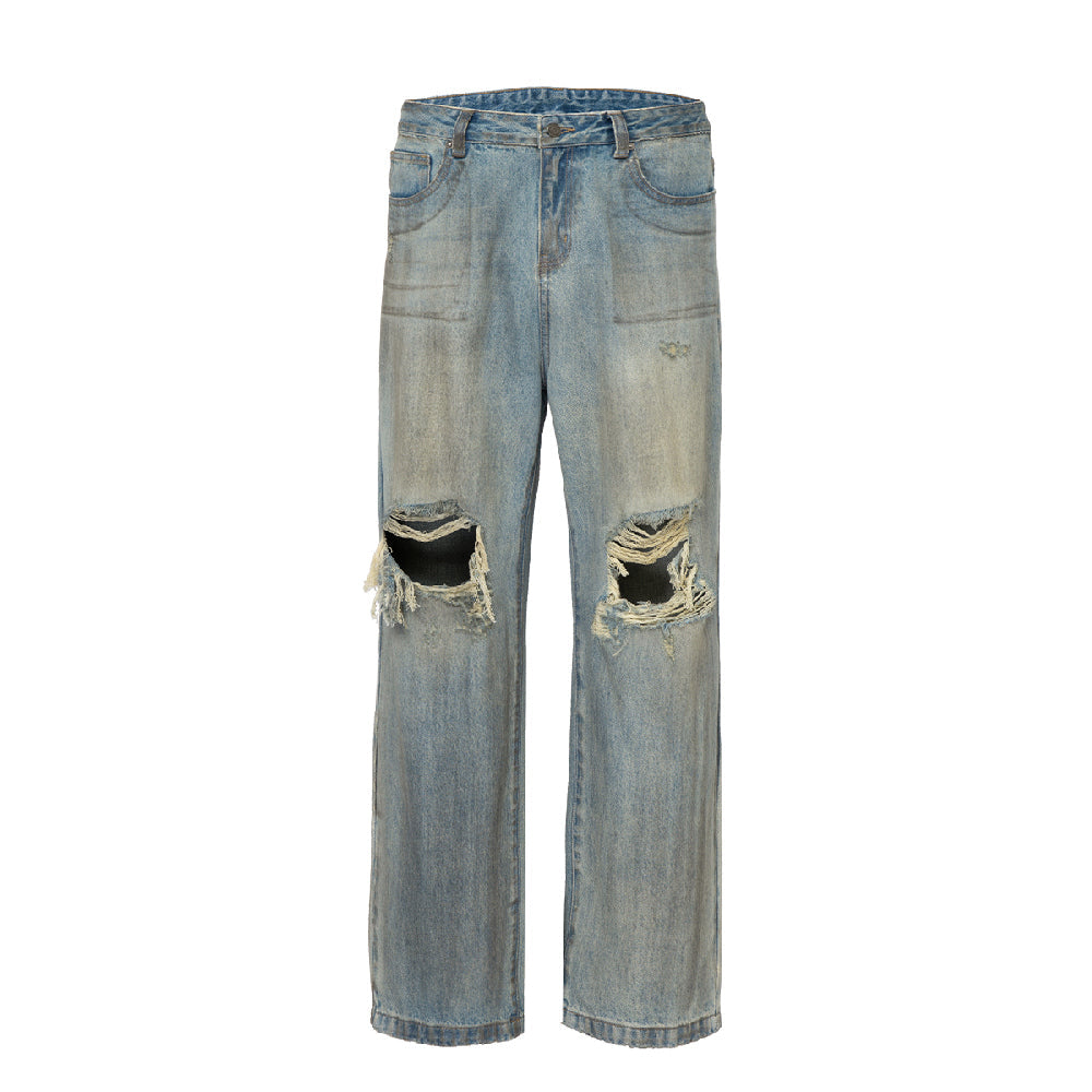 Vintage Washed Distressed Jeans