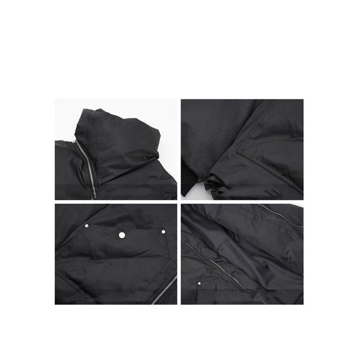 Irregular Zip Puffer Jacket