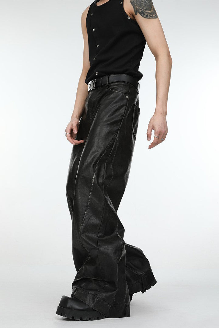 High Waist Straight Trousers