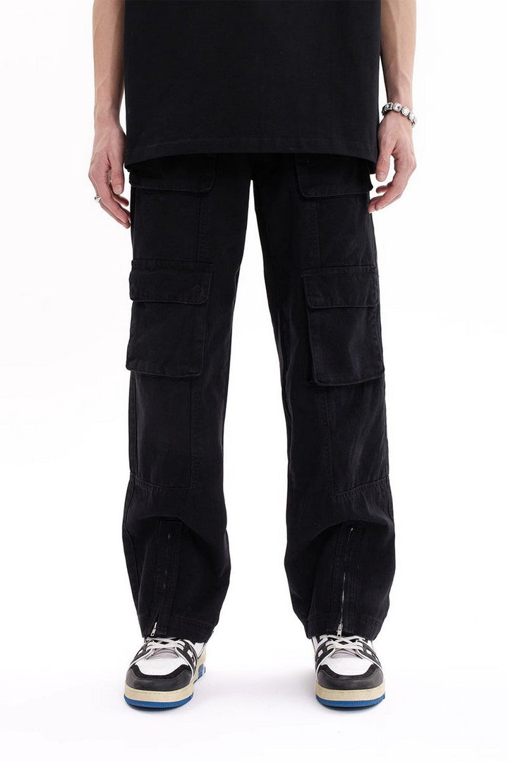 Multi Pocket Zipper Trousers