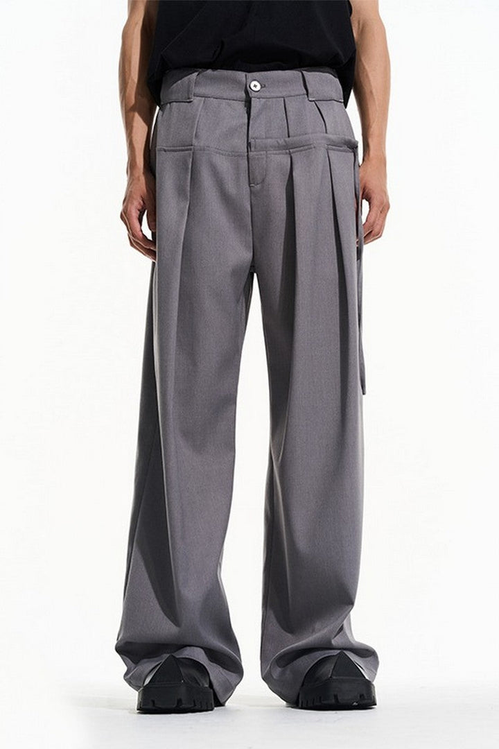 Layered Pleated Trousers