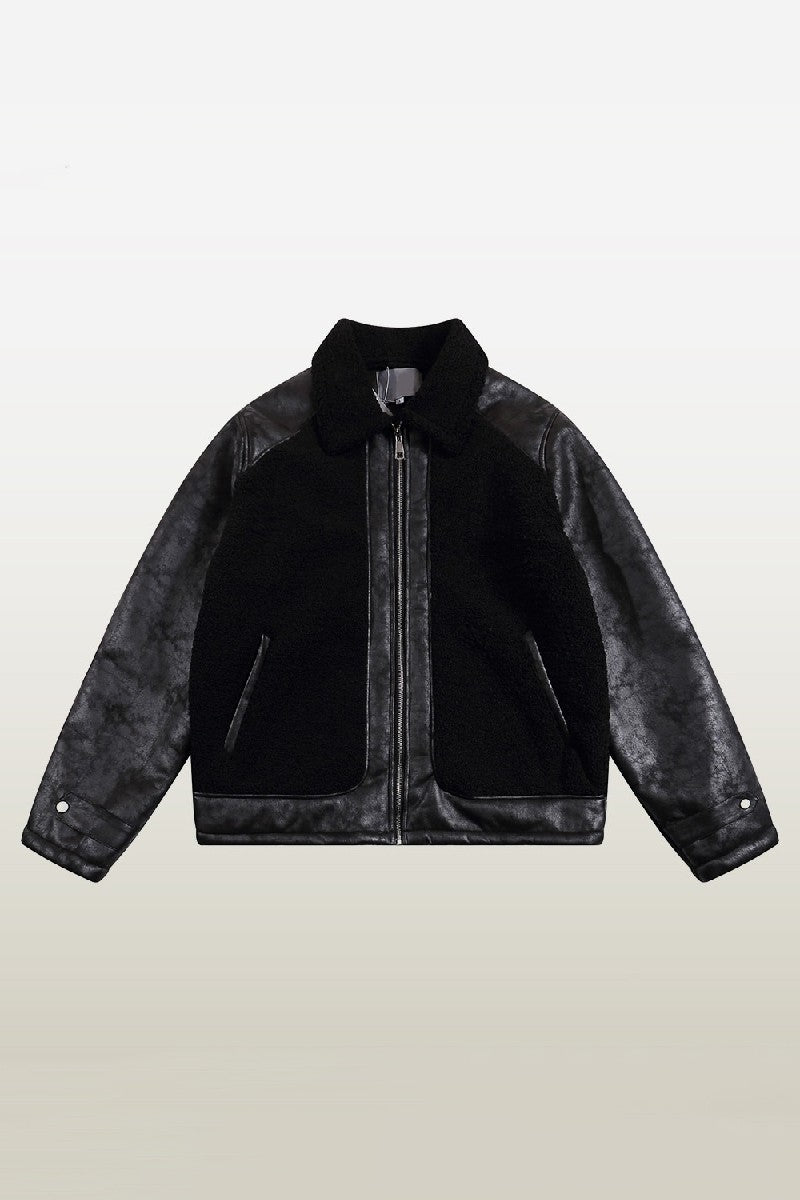 Velvet Stitched Sherpa Jacket