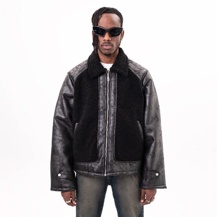 Velvet Stitched Sherpa Jacket