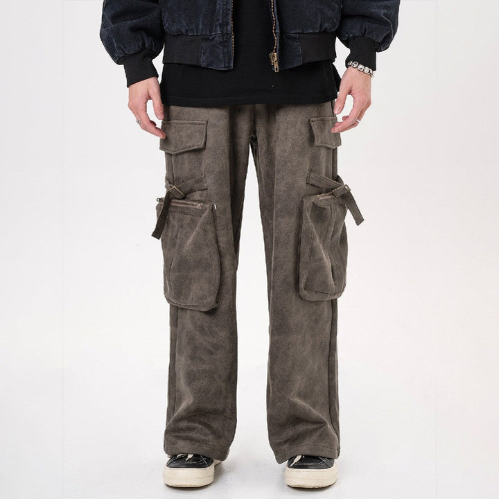 Suede Cargo Pants